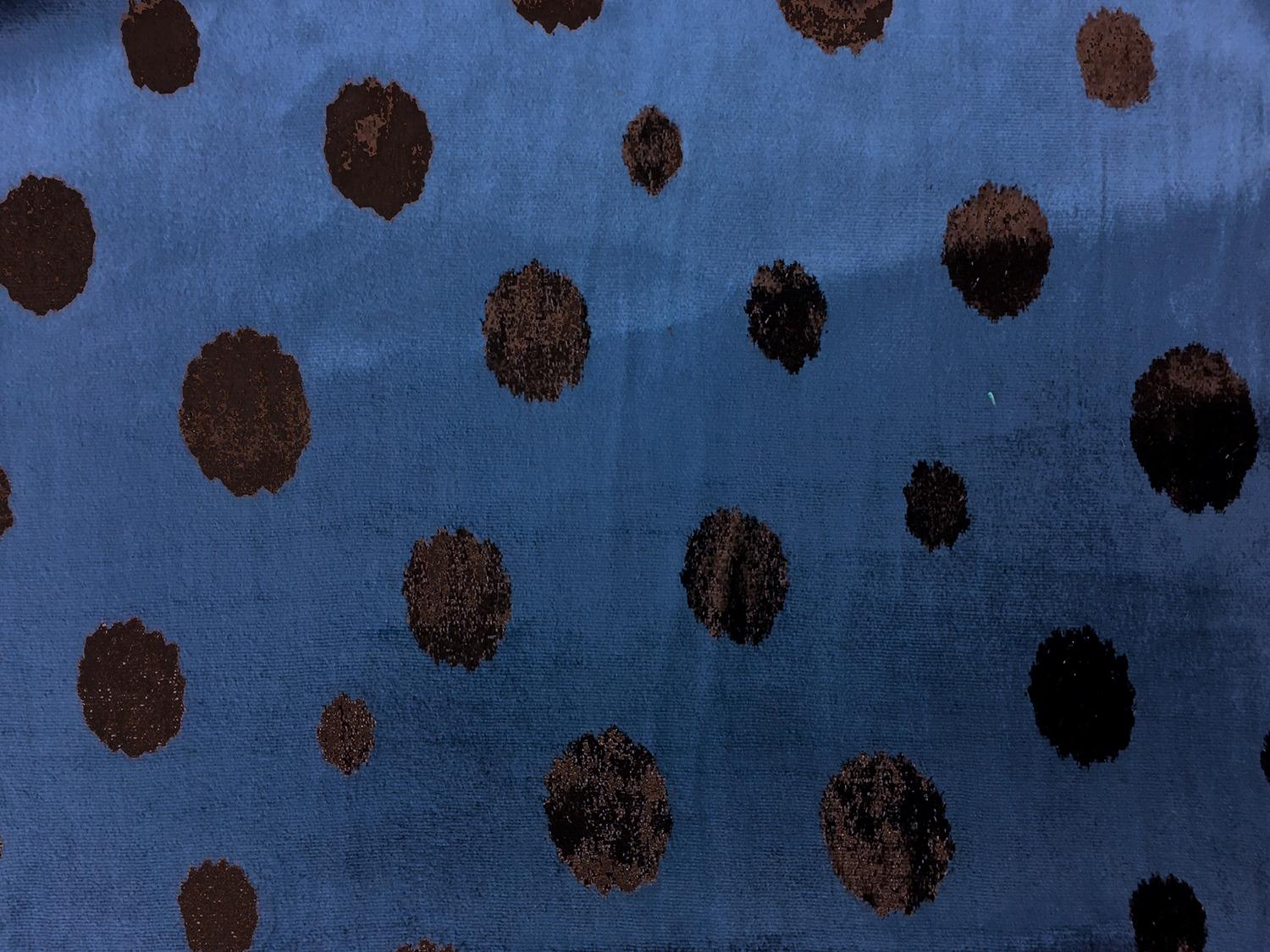 Silk Lurex Panné Velvet with Dots0