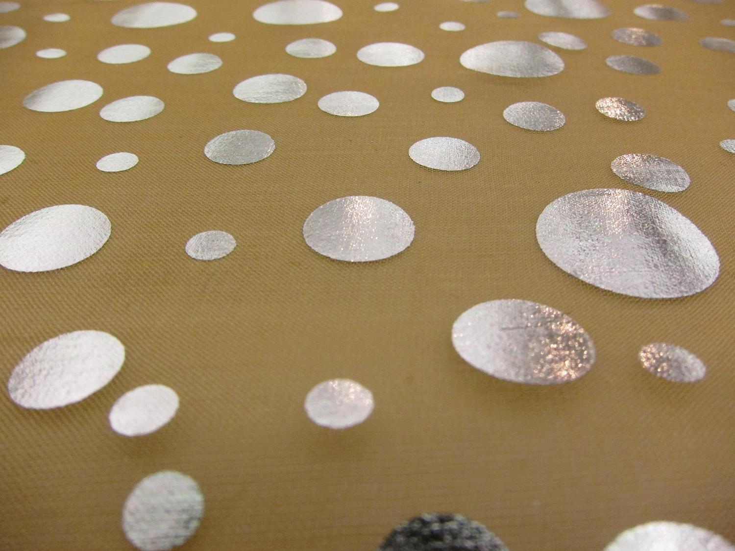 Metallic Dotted Silk Chiffon in Nude2
