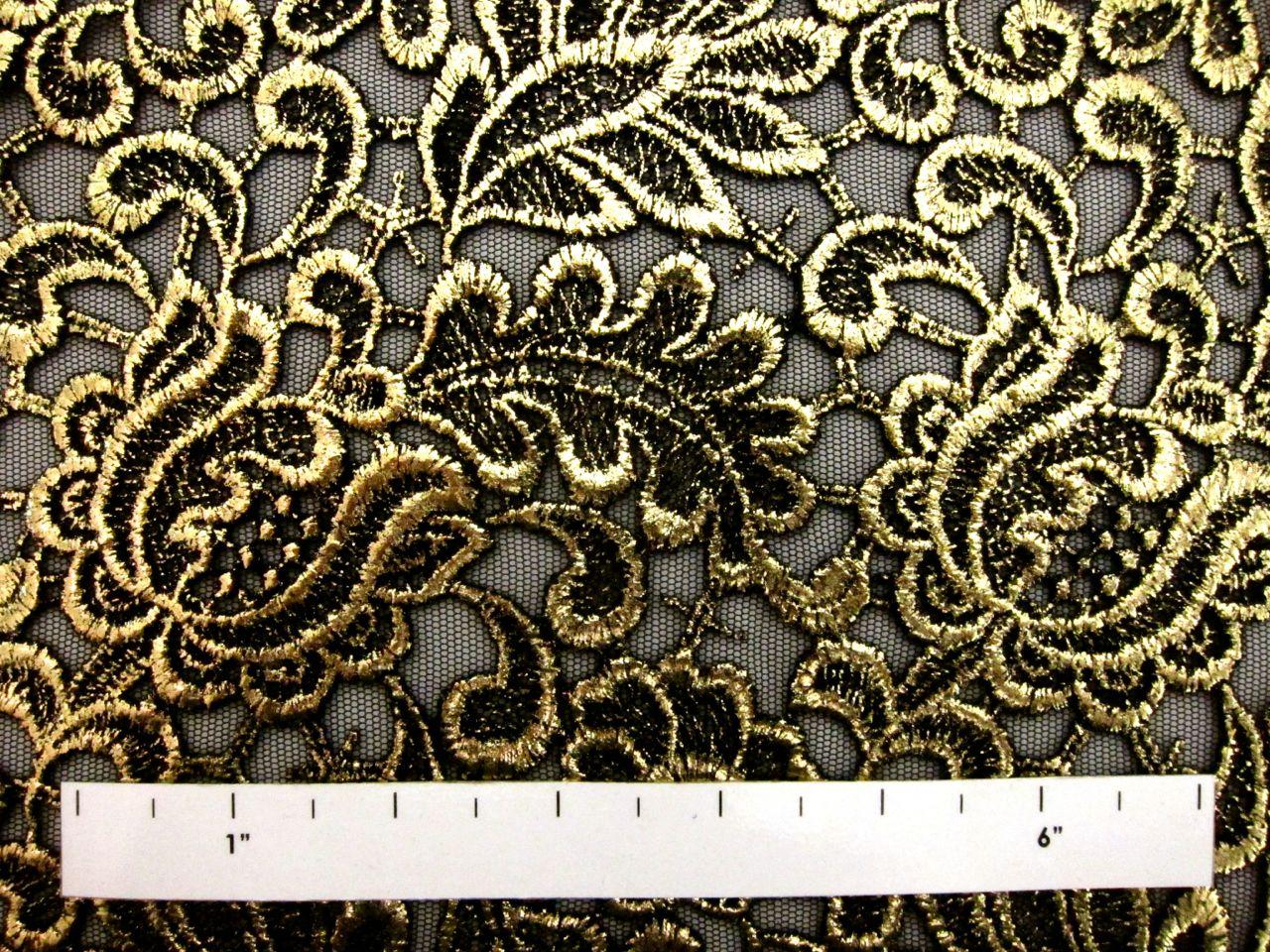 Metallic Coated Embroidered Tulle1