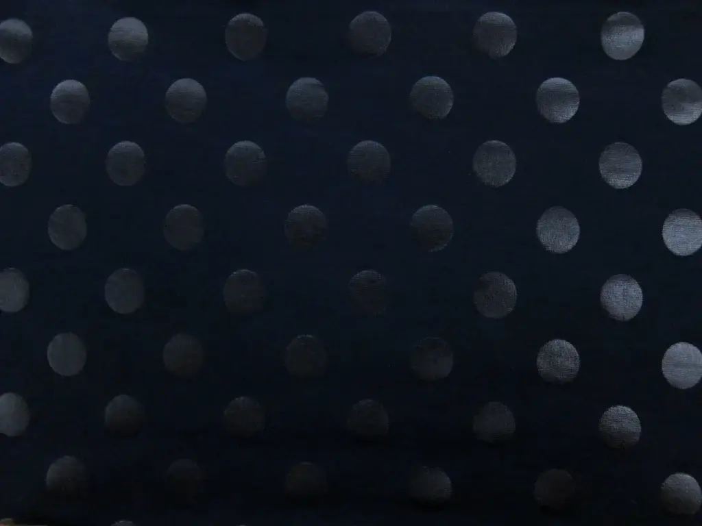 Cotton Blend Knit With Polka Dots in Navy0