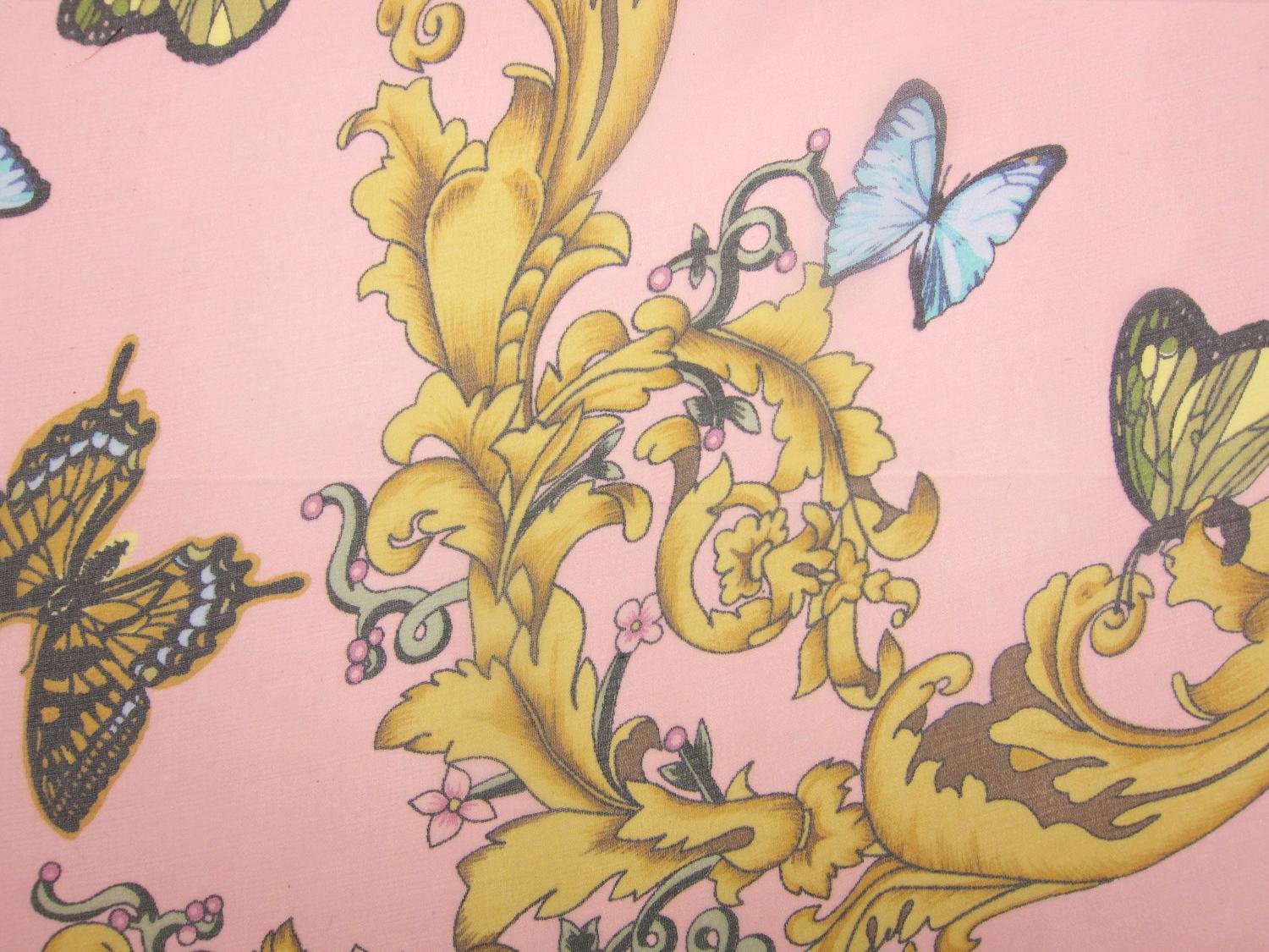 Silk Chiffon in Butterfly Print0