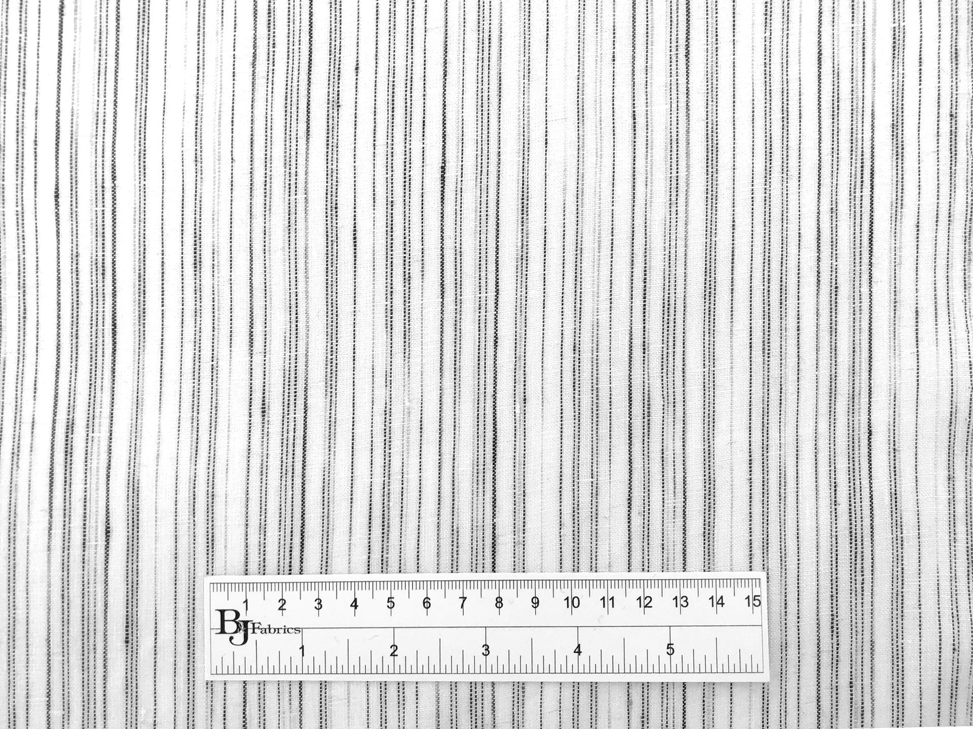 Linen Novelty Stripe in White3