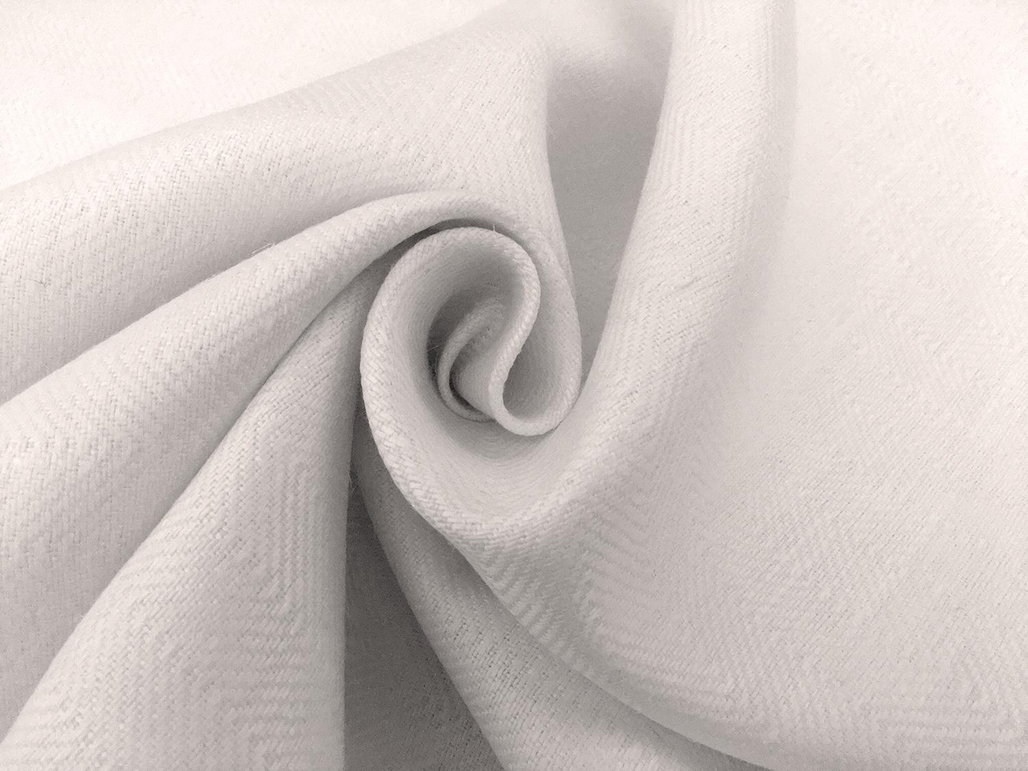 Upholstery Linen Herringbone in Oyster1