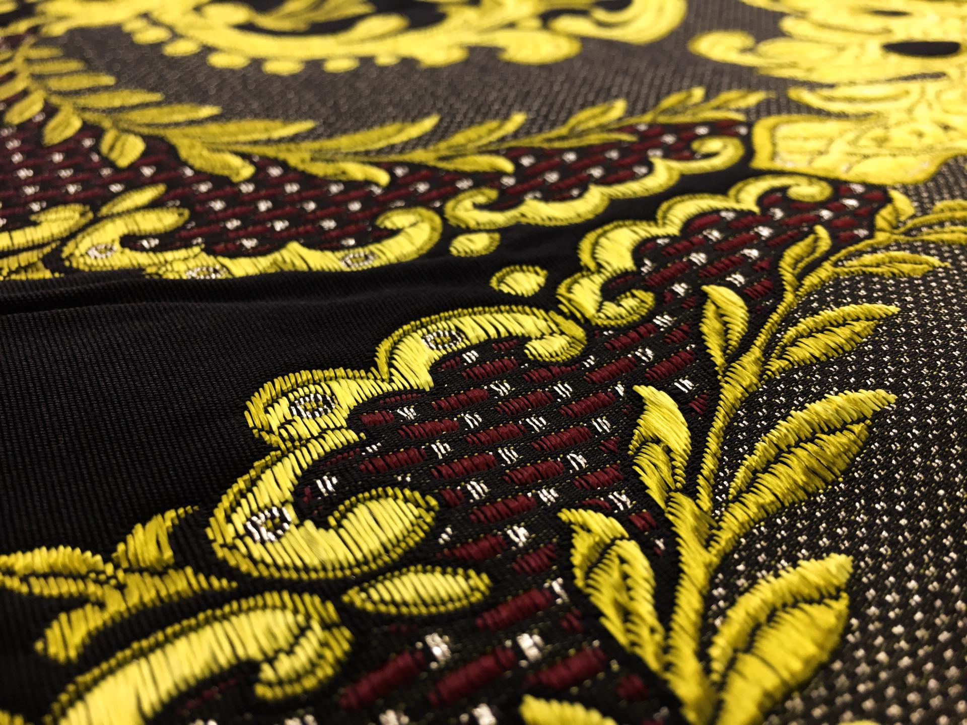 Italian Heavy Metallic Brocade with Regal Motifs2