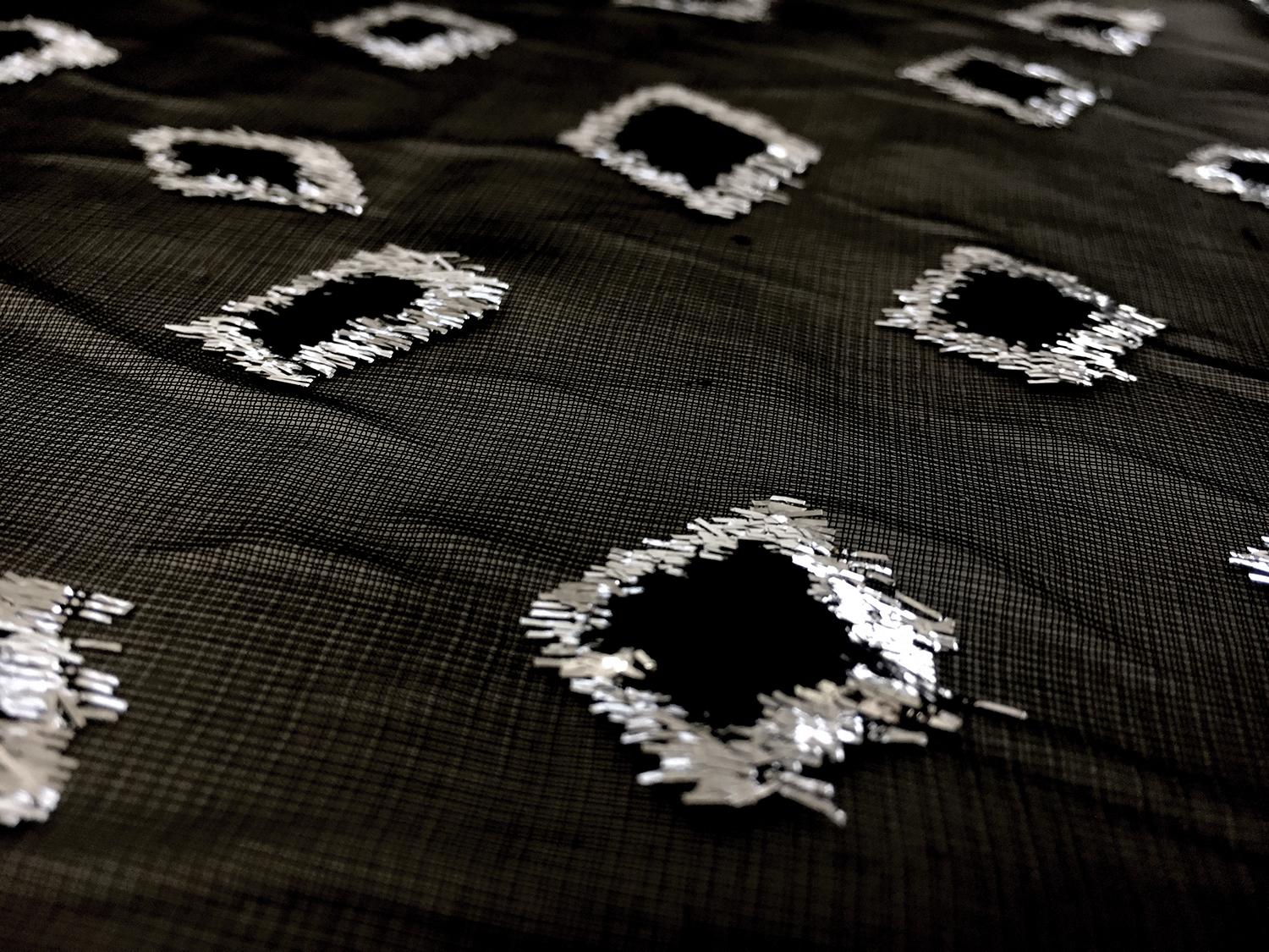 Poly and Lurex Burnout Velvet with Diamonds2