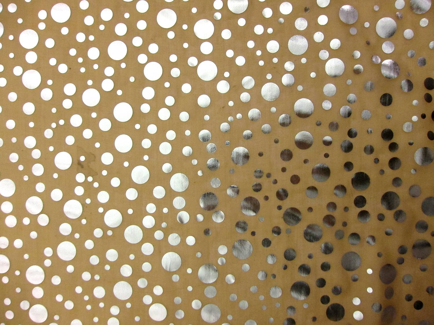 Metallic Dotted Silk Chiffon in Nude0