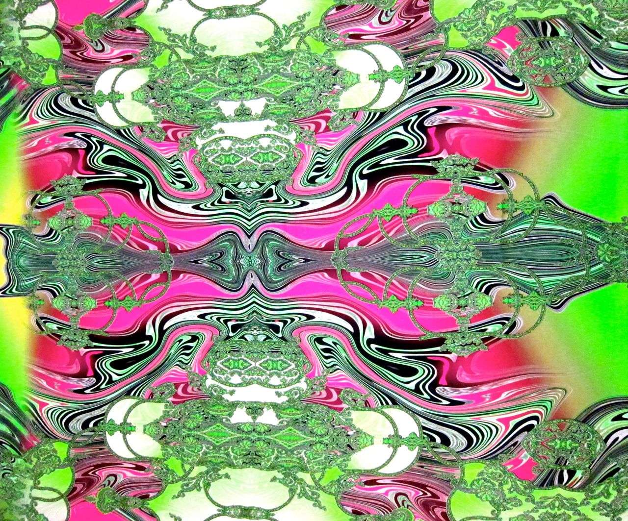 Printed Silk Charmeuse Panel0