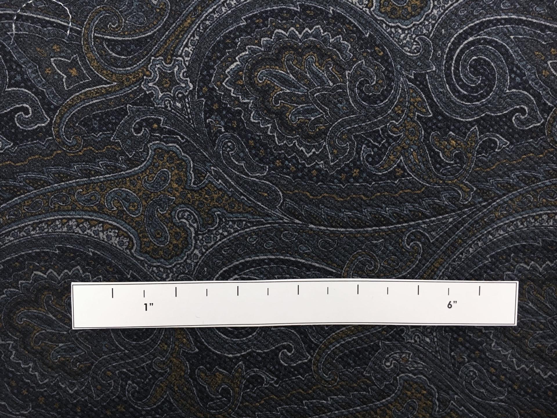 Italian Wool Twill Paisley Print1