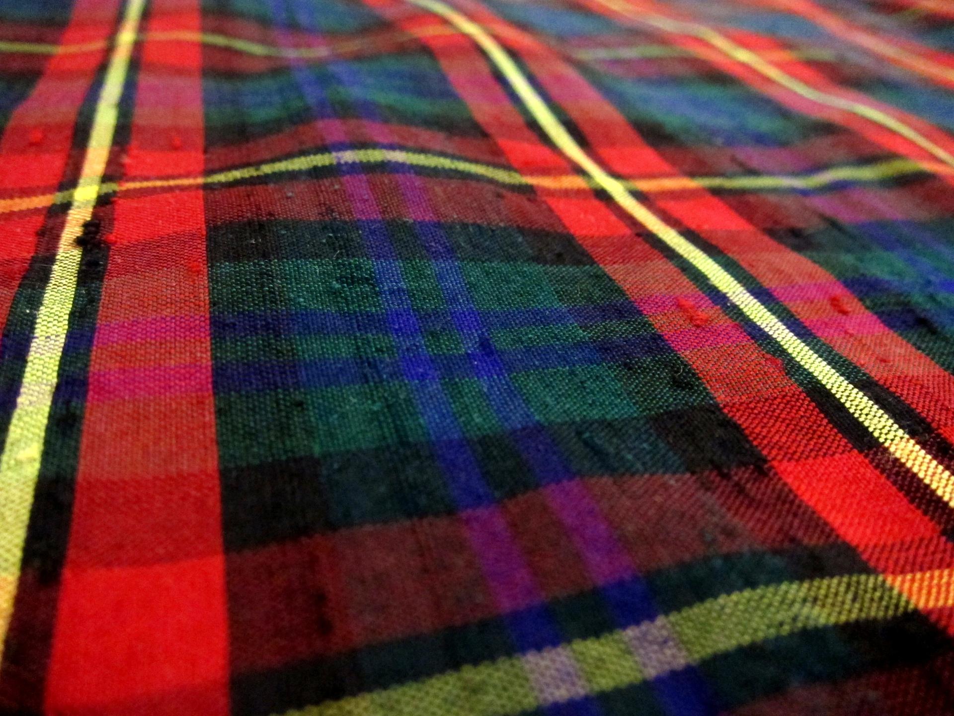 Silk Shantung Plaid2