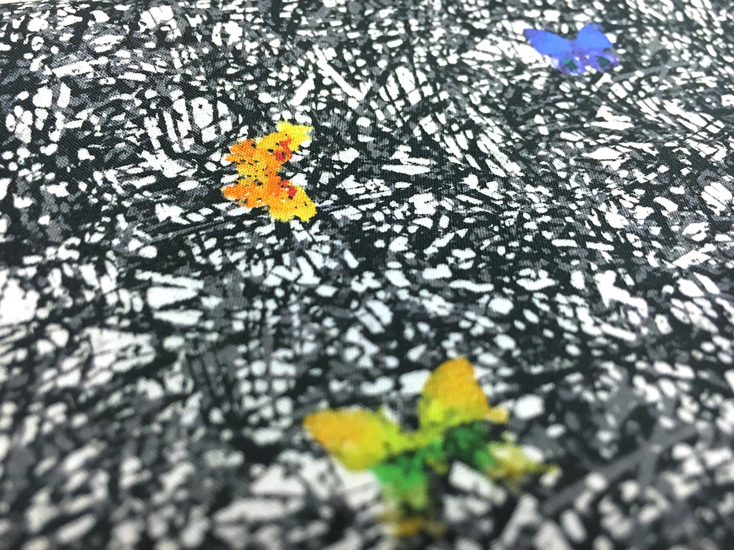 Cotton Broadcloth Butterflies Digital Print2