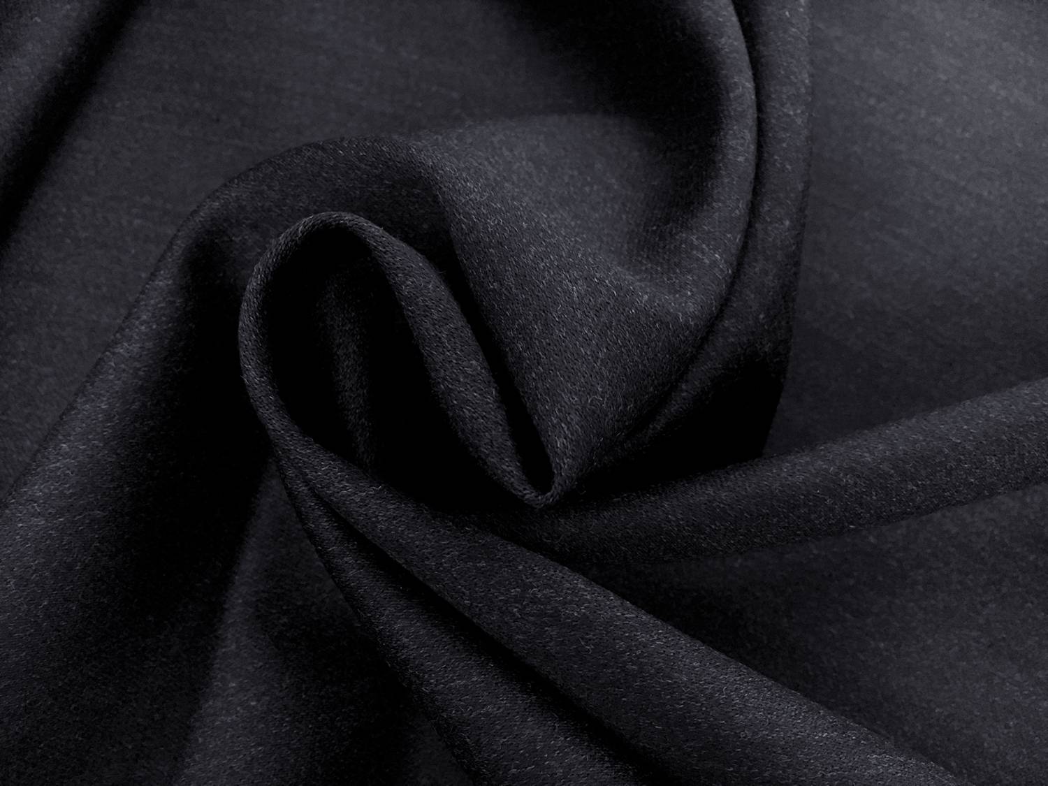 Italian Wool Heather Satin Suiting in Navy1