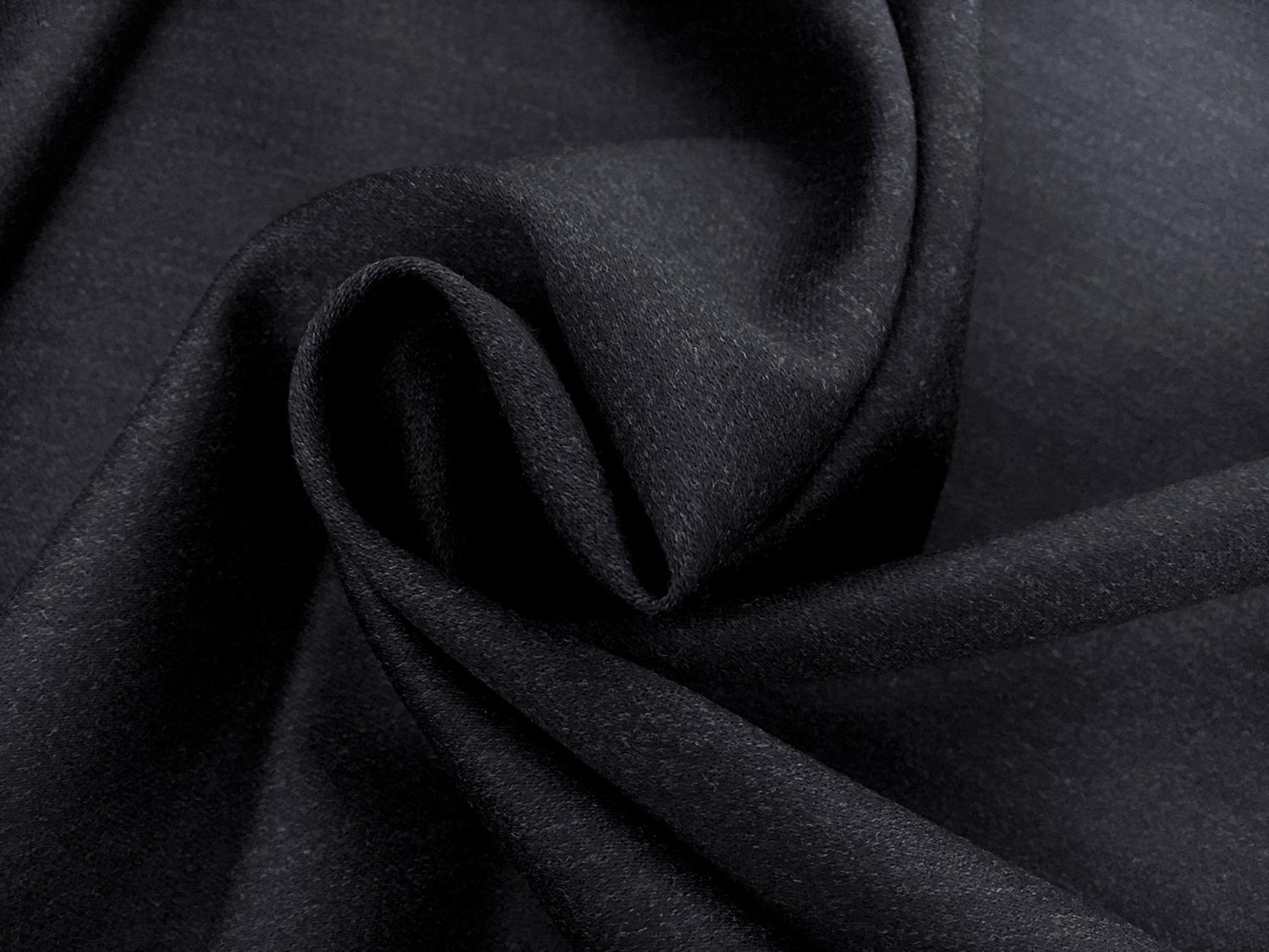 Italian Wool Heather Satin Suiting in Navy1