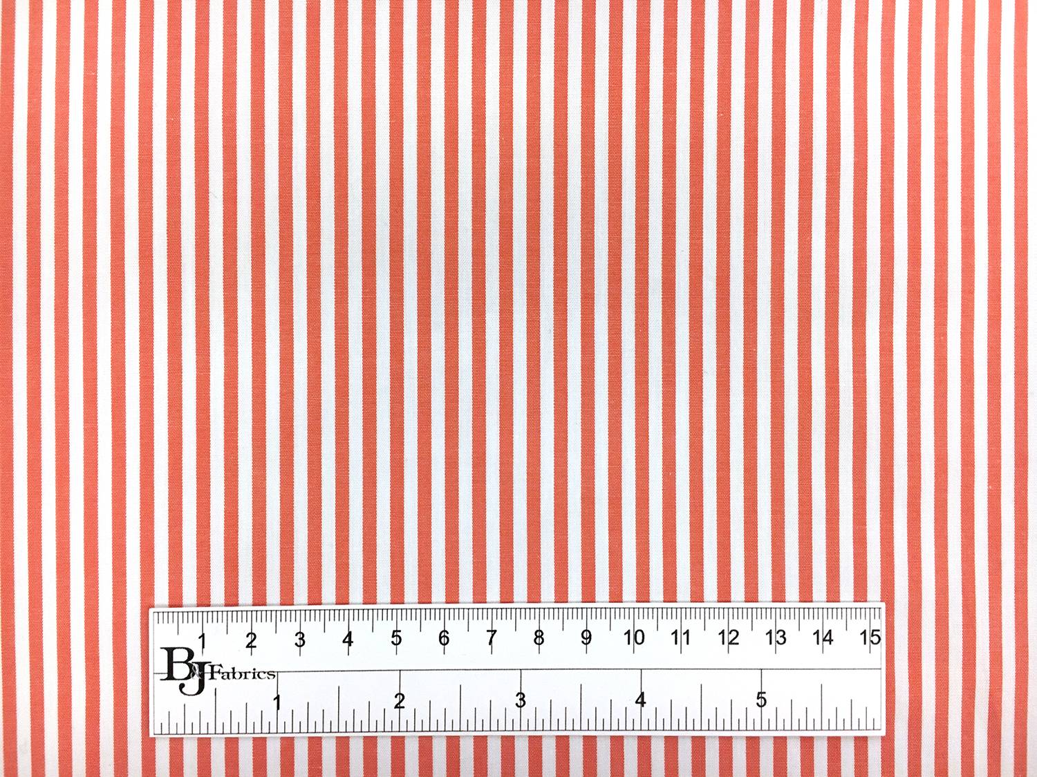 Pima Cotton Shirting Stripe in Orange3