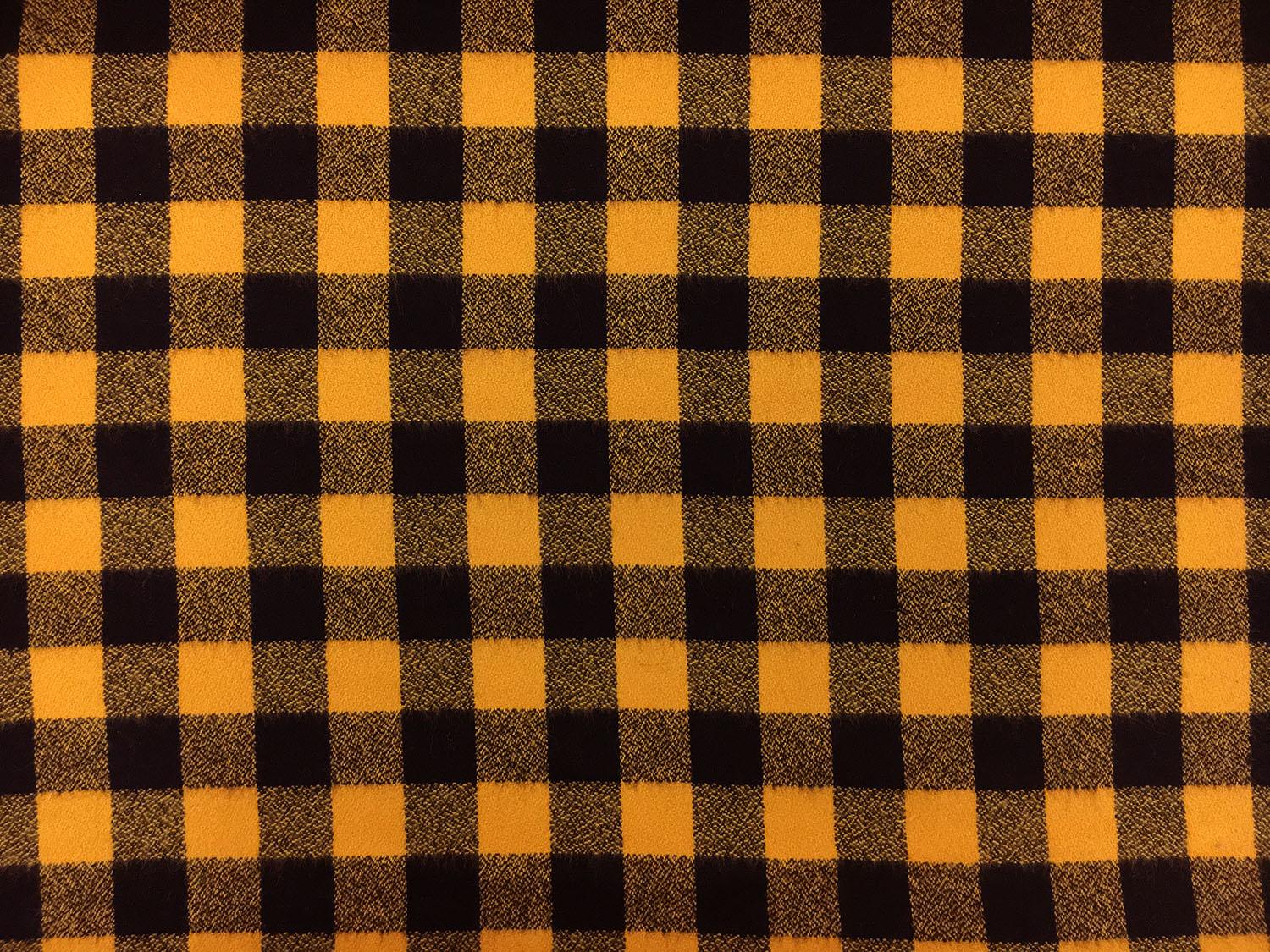 Cotton Mammoth Flannel Check in Mustard0