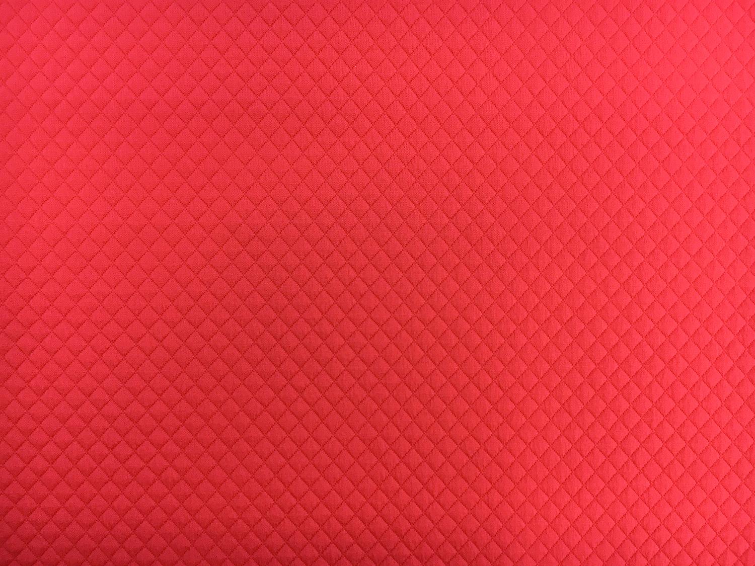 Poly Spandex Novelty Quilted Knit in Coral0