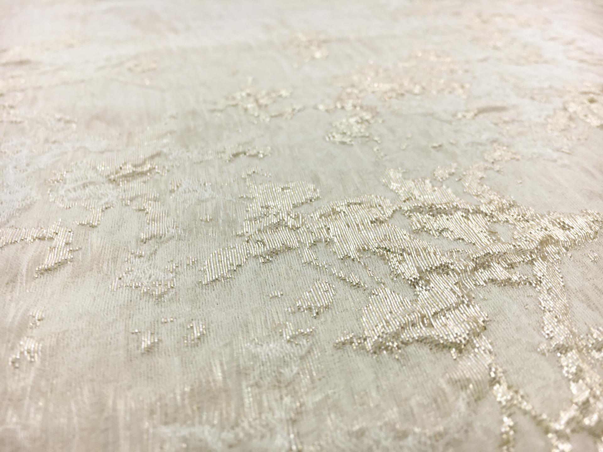 Silk Blend Abstract Metallic Cloqué2