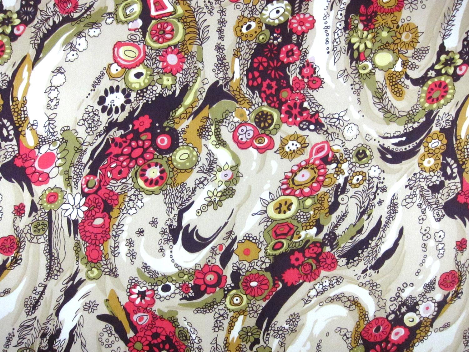 Printed Silk Charmeuse 0