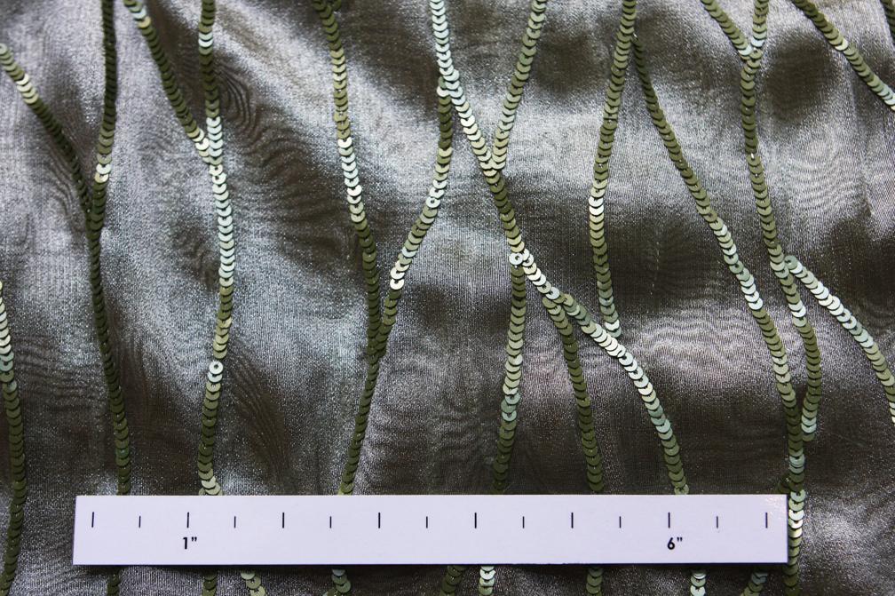 Sequins on Metallic Organza1