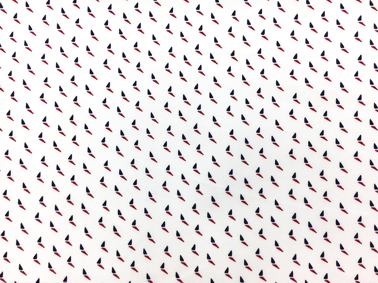 Cotton Shirting with Petite Triangles0