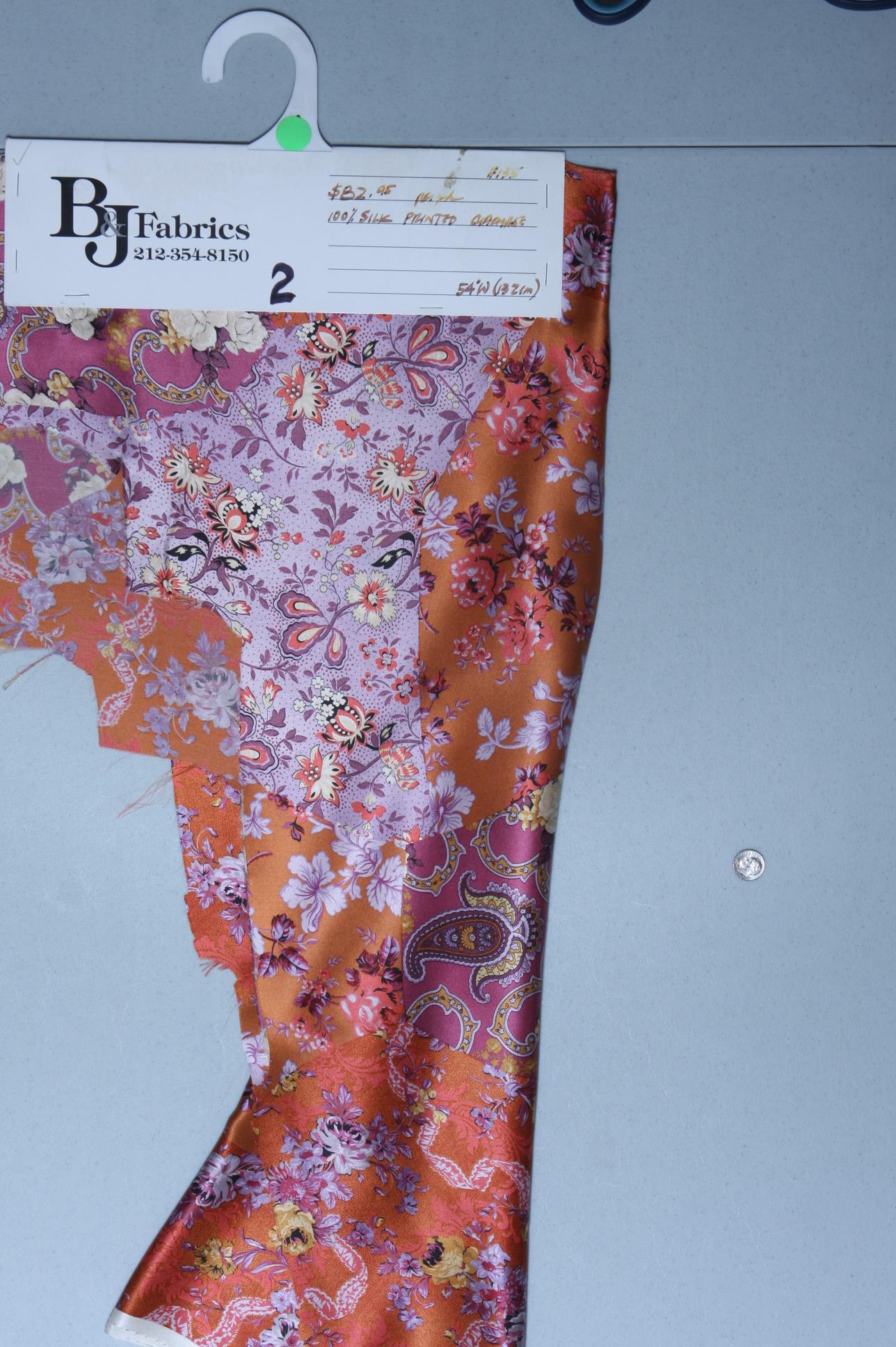 Printed Silk Charmeuse0