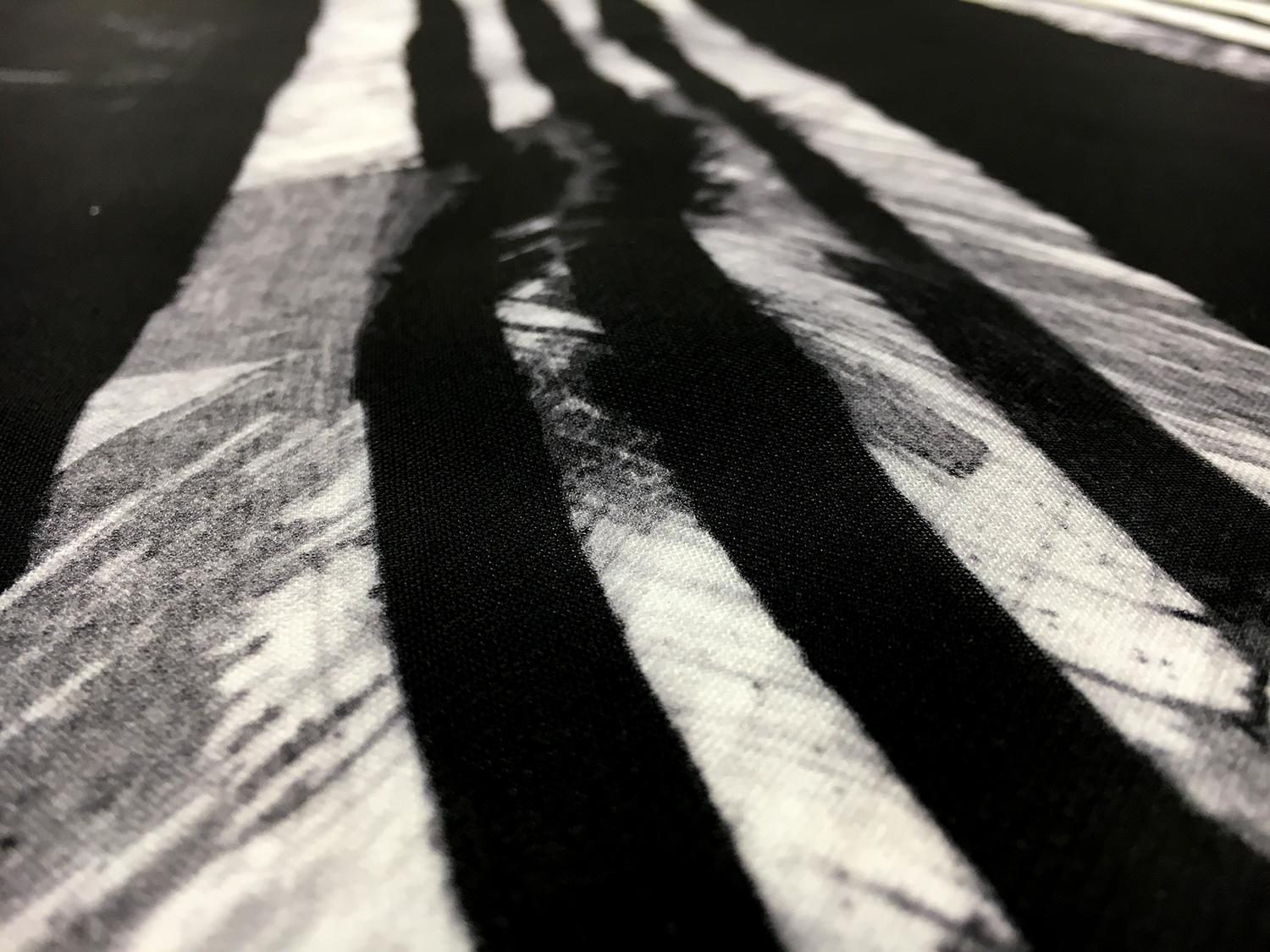 Printed Silk Gazar with Large Stripe Patterns2