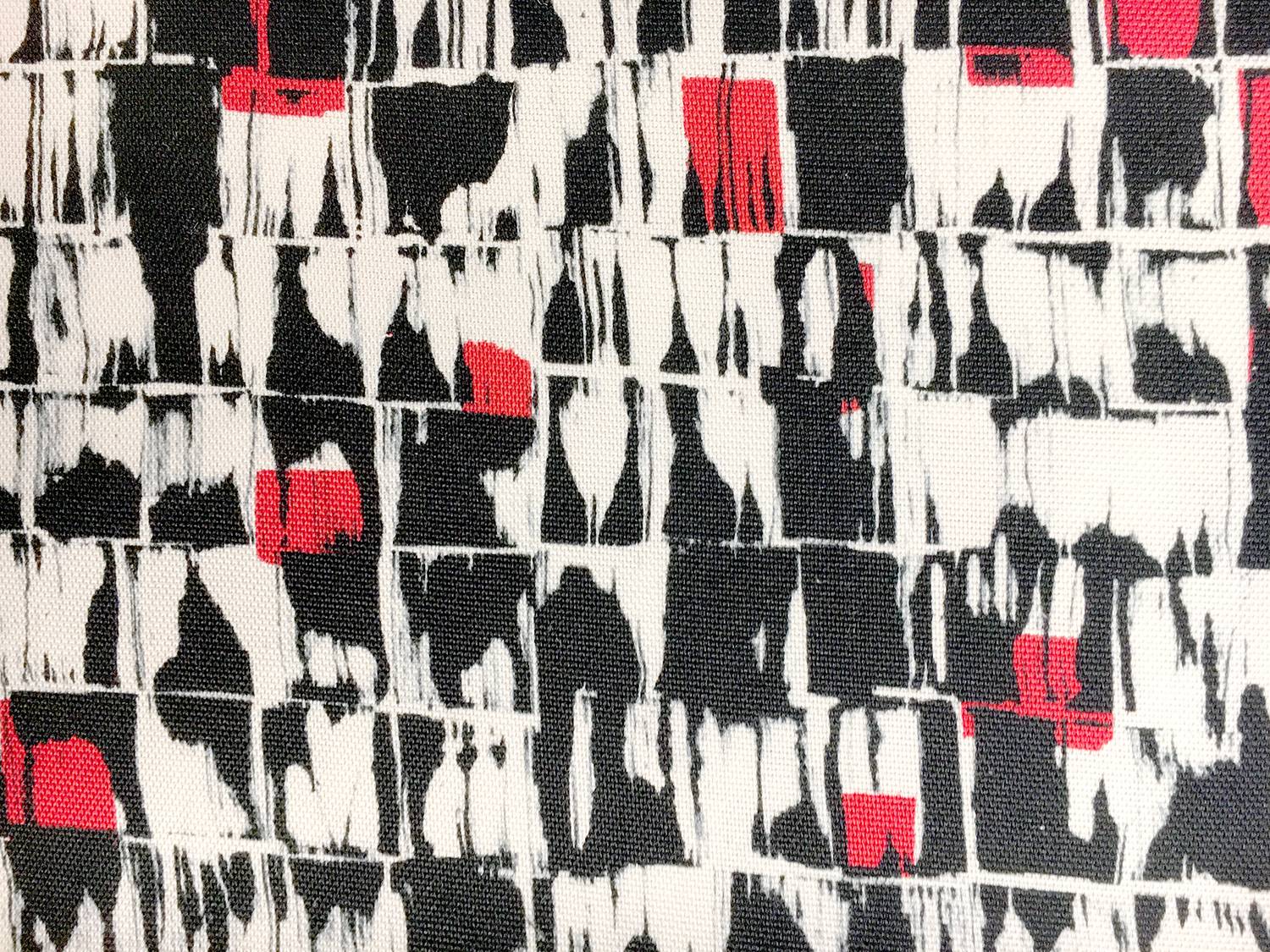 Cotton and Viscose Blend Light Weight Canvas with Geometric Patterns0