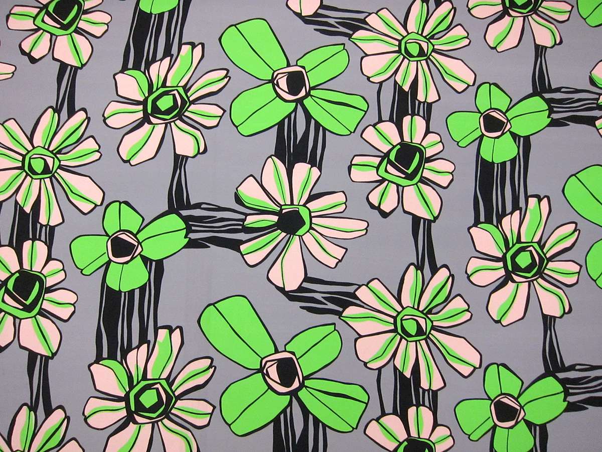 Printed Silk Mikado0