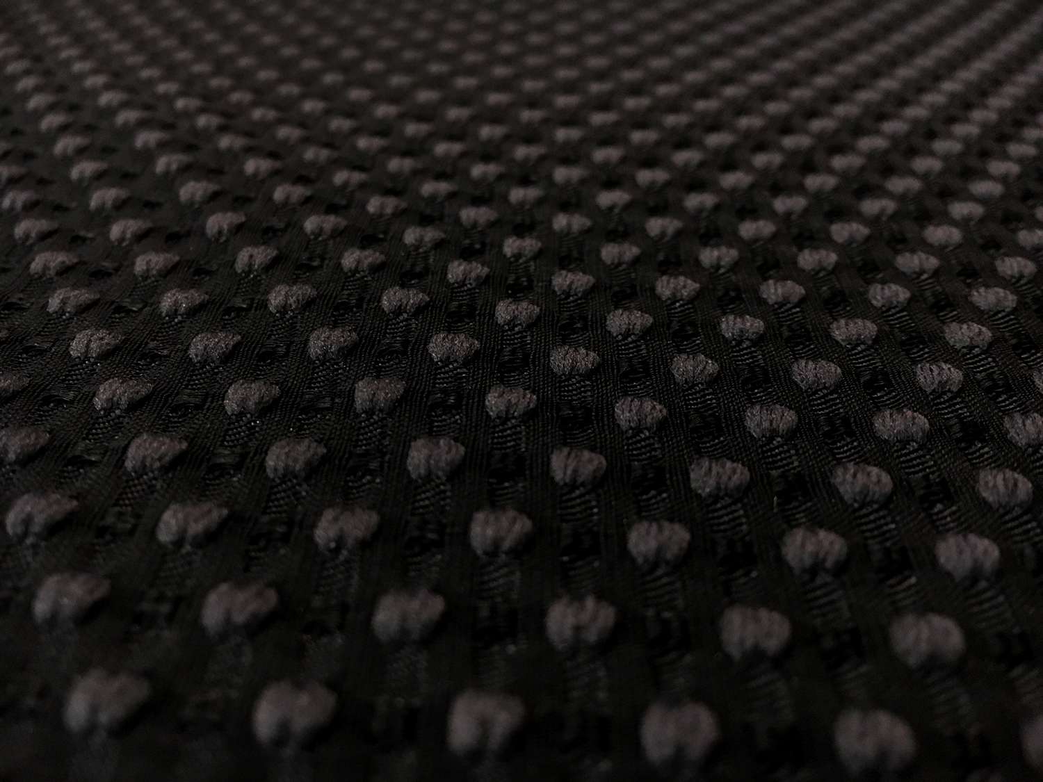 Polyester Swiss Dot Brocade with Grey Dots0