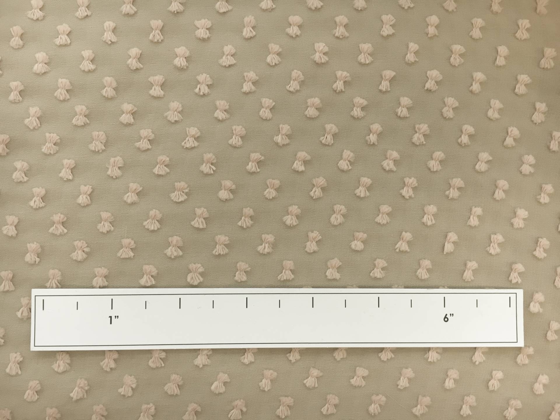 Silk and Cotton Swiss Dot Chiffon in Beige2