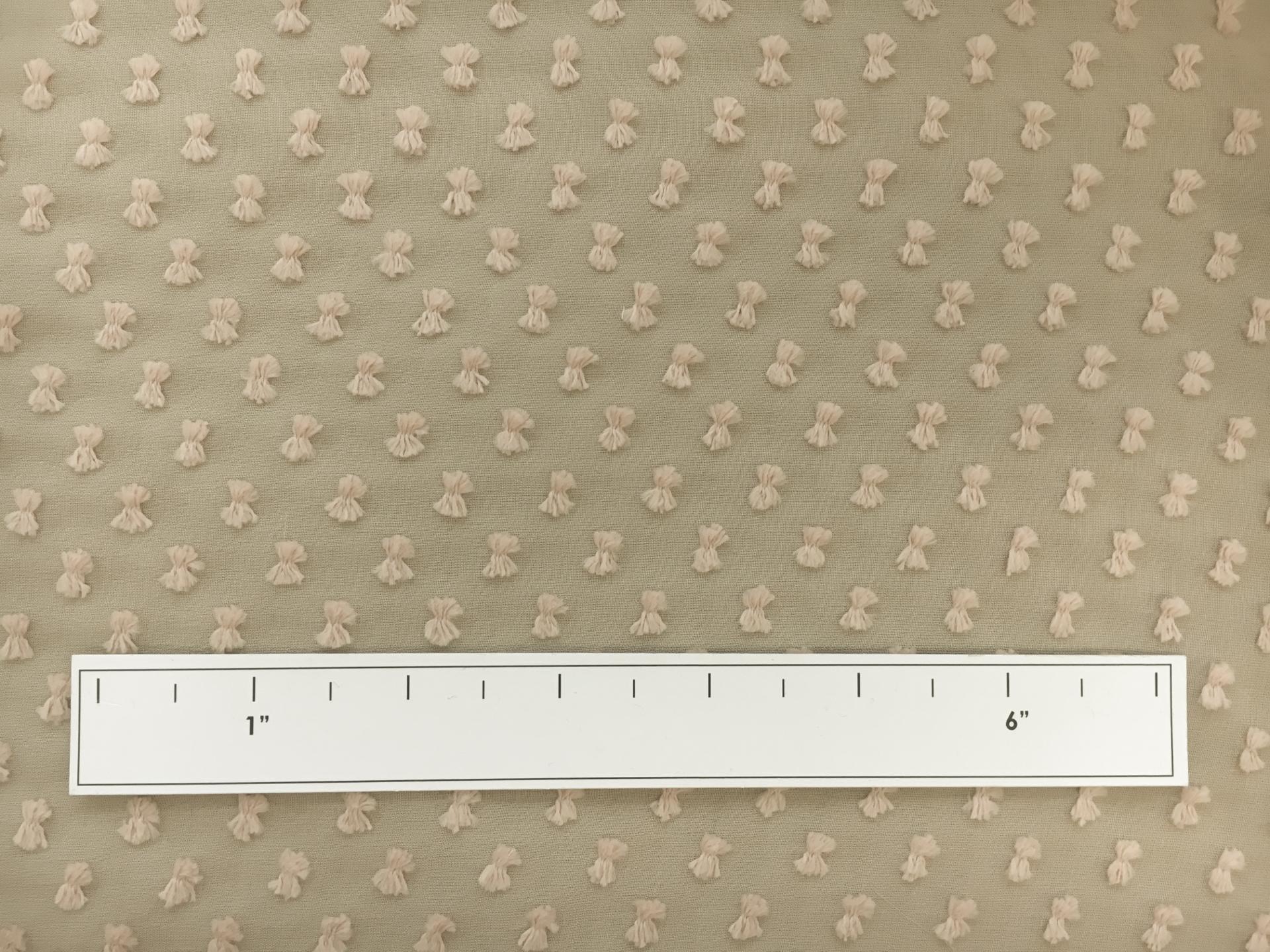 Silk and Cotton Swiss Dot Chiffon in Beige2