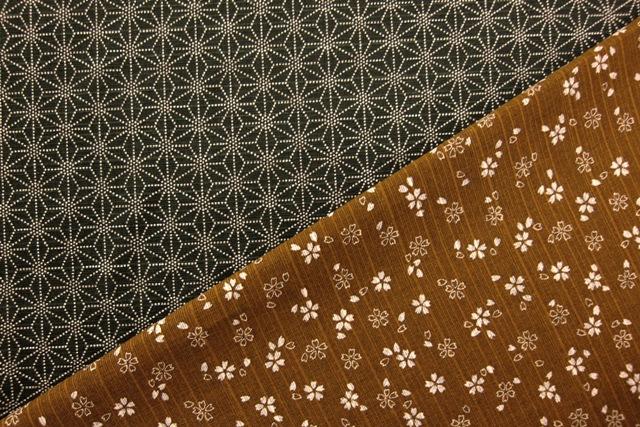 Japanese Cotton Double Face Print in Mustard