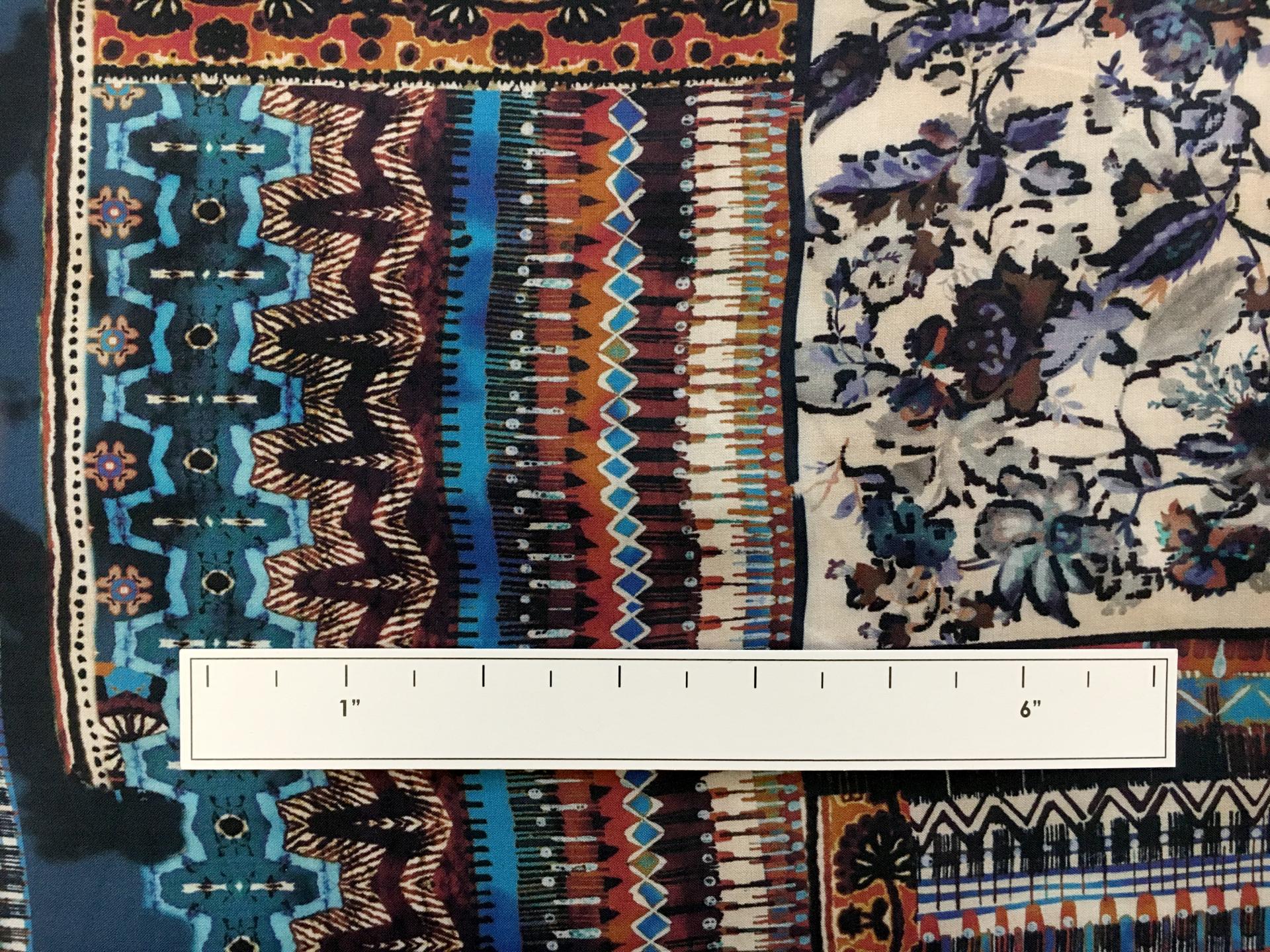 Printed Viscose with Mixed Tiled Patterns1