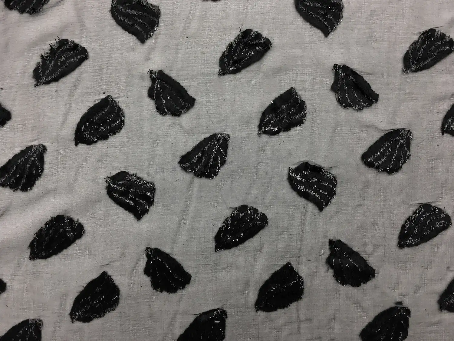 French Silk Lurex Burnout Velvet With Animal Spots0