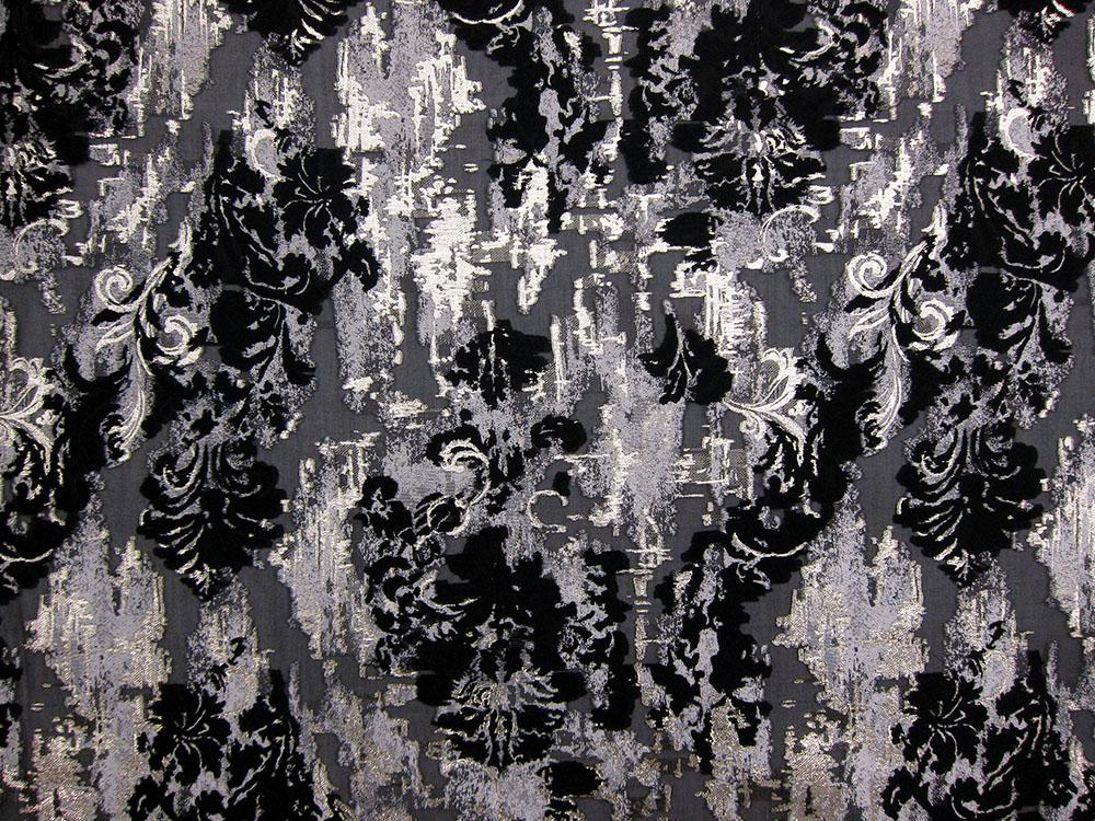 Silk Blend Metallic Fil Coupé Organza0
