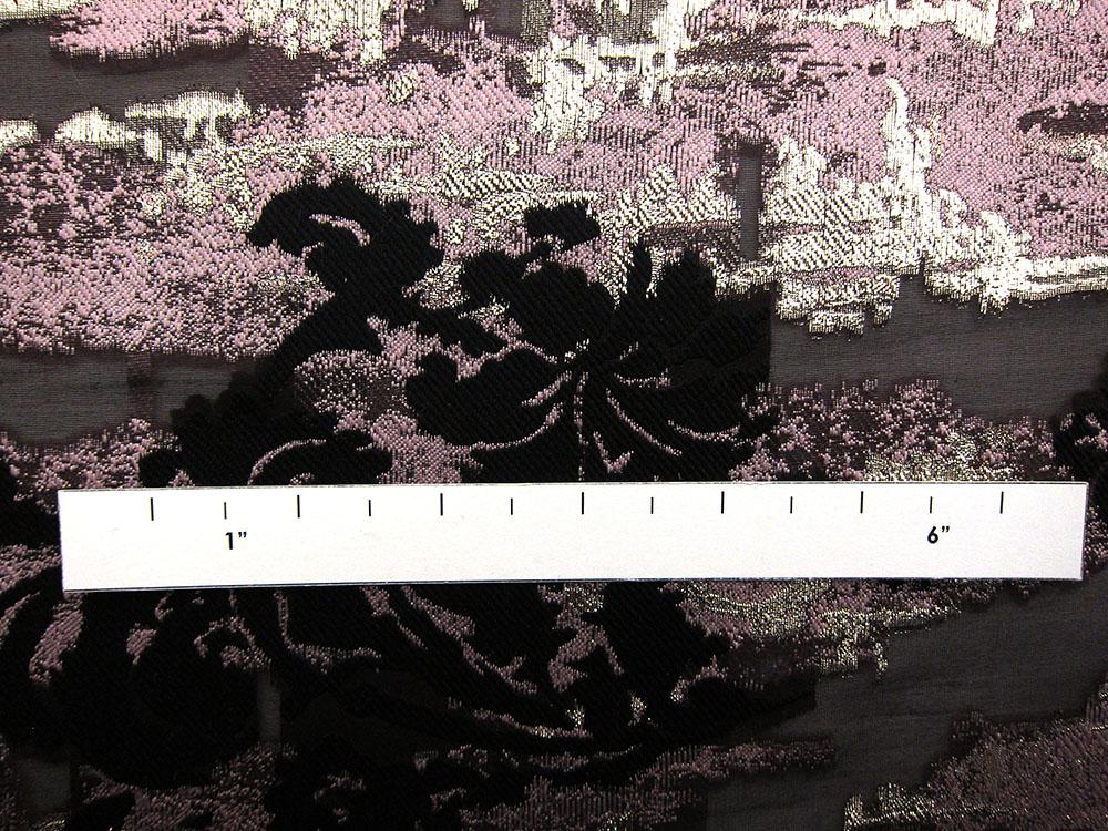 Silk Blend Metallic Fil Coupé Organza2