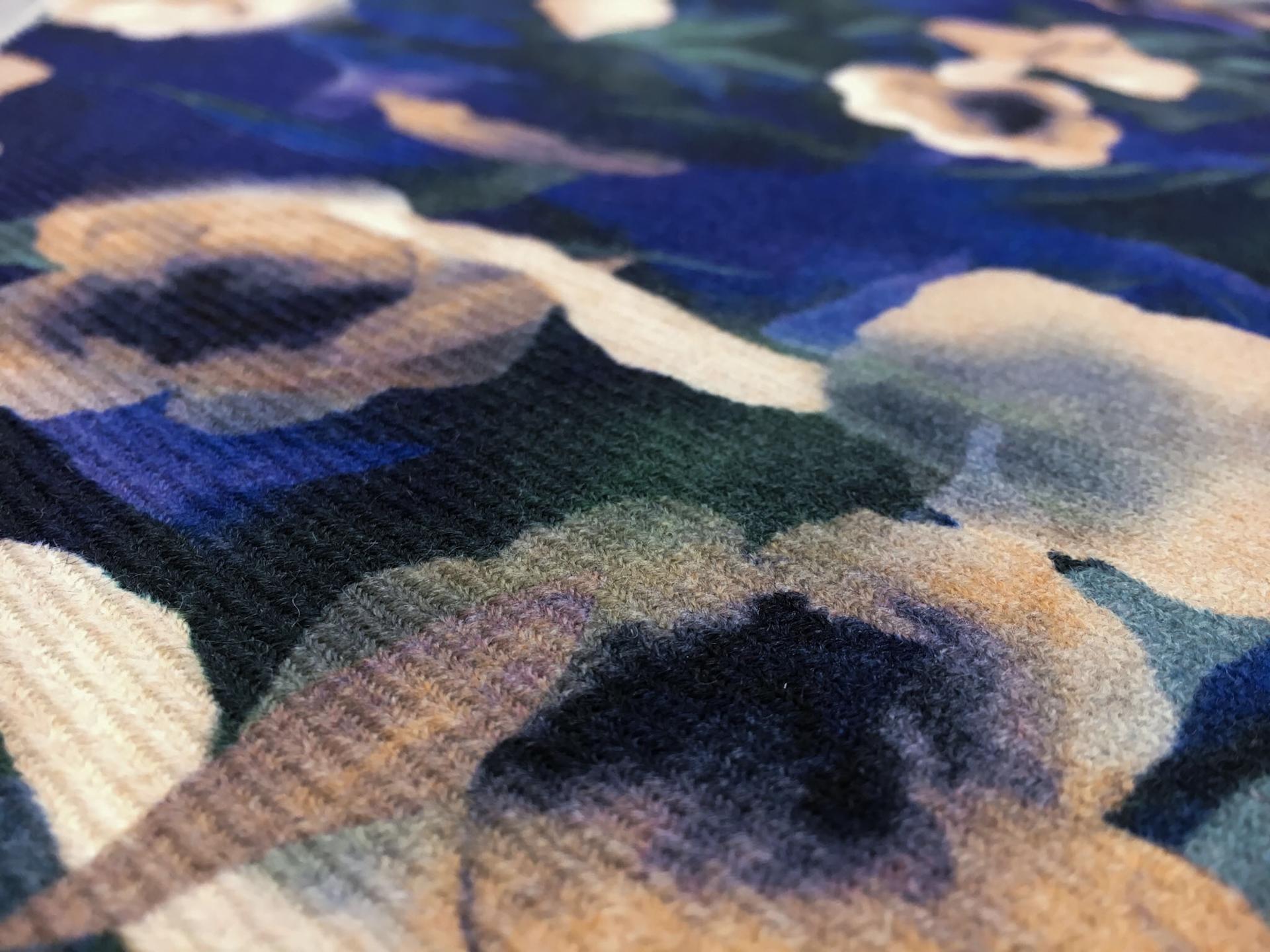 Italian Wool Twill Floral Print2