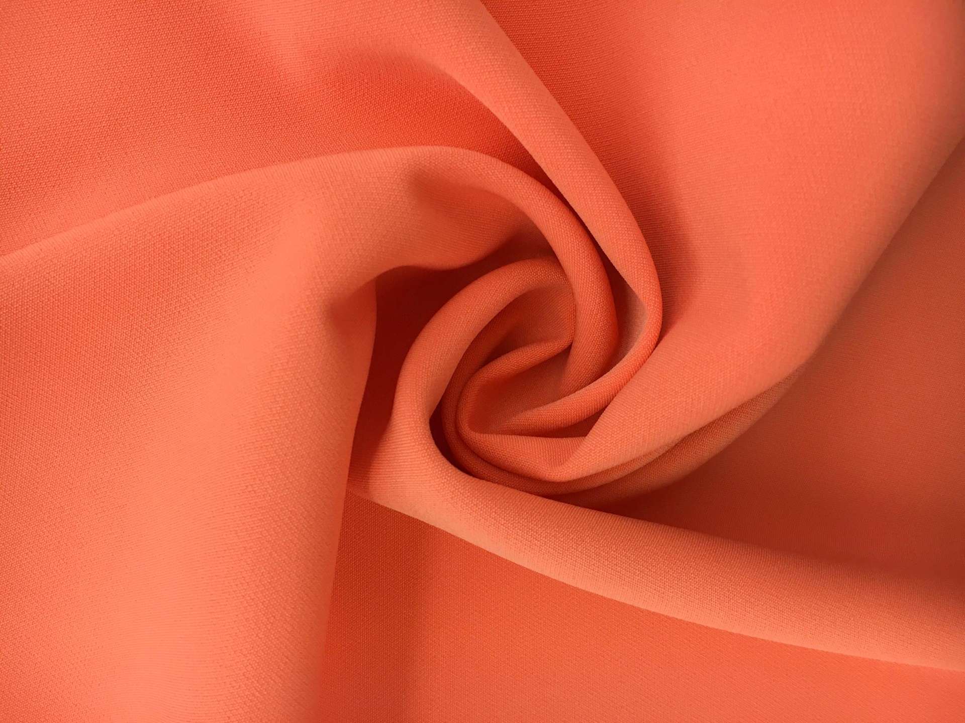 Polyester Stretch Crepe in Salmon