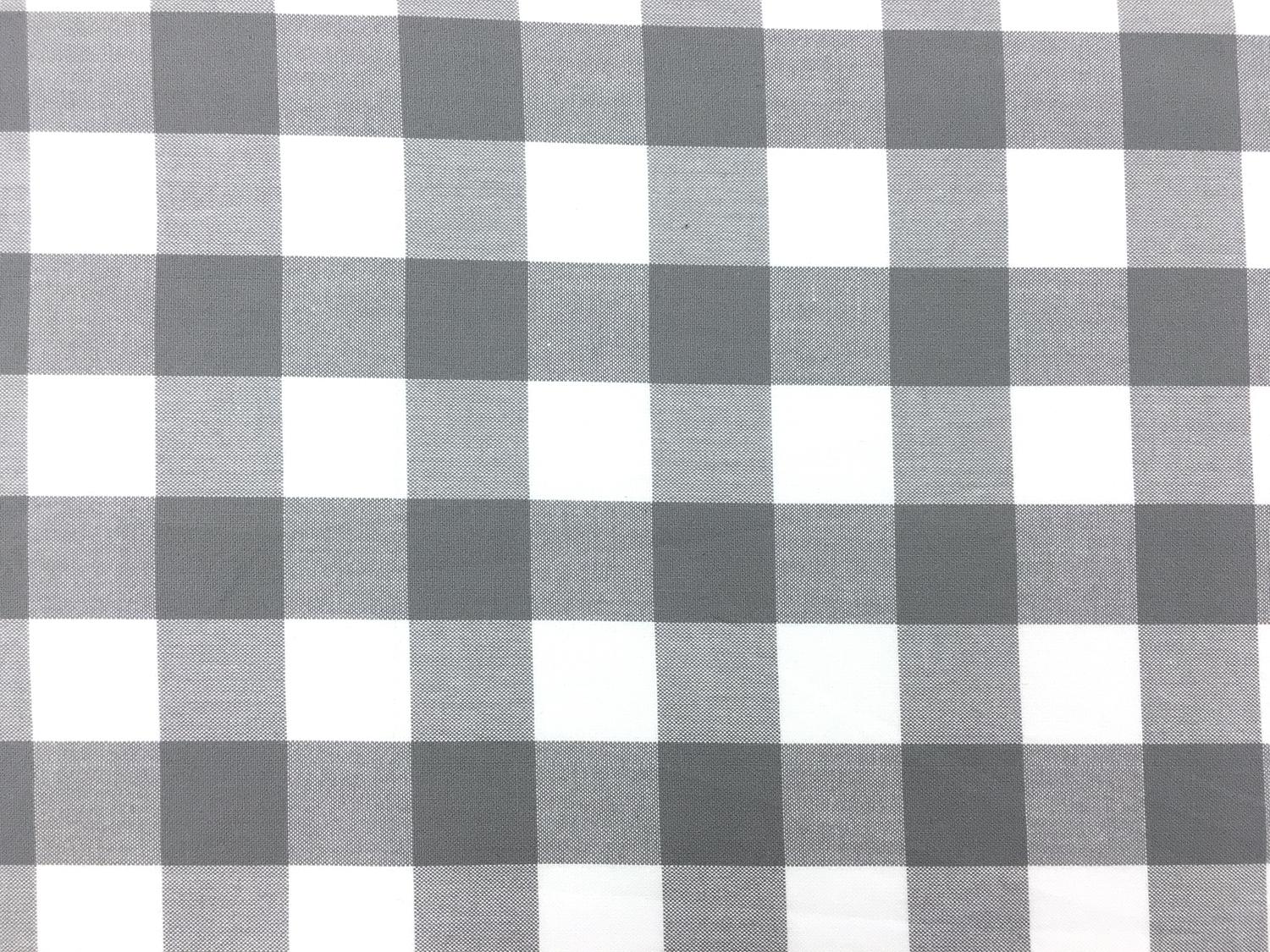 Carolina Cotton 1” Gingham in Grey