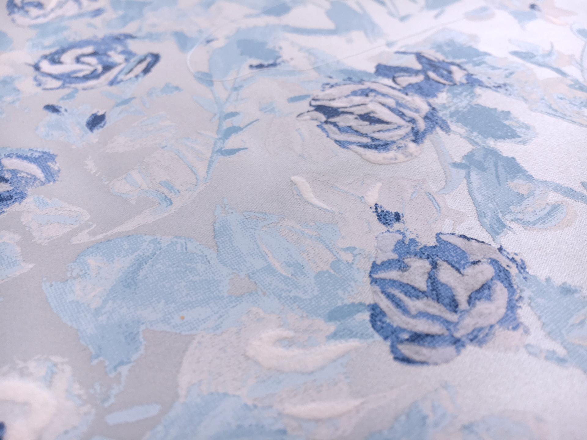 Pigment Printed Silk Satin with Impressionist Roses2