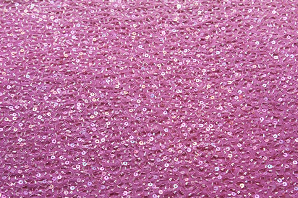 Sequins on Silk Chiffon0