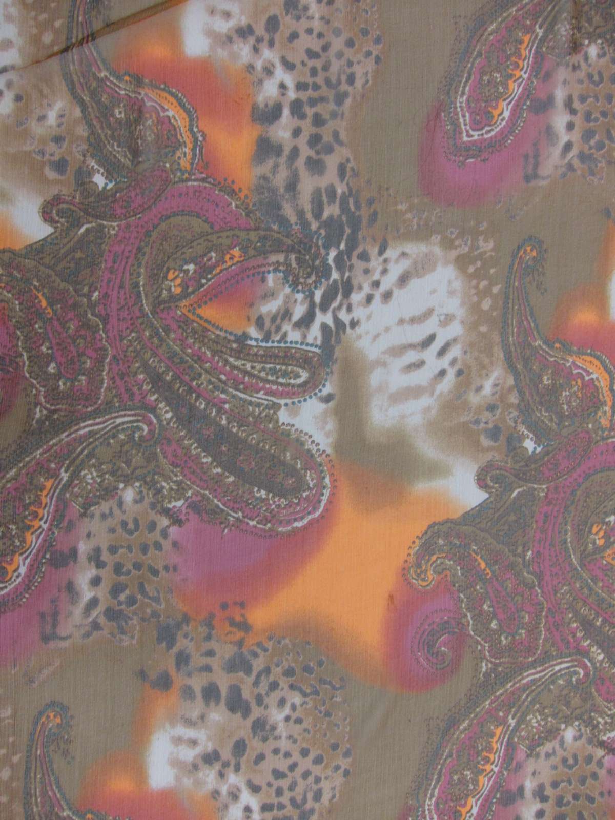 Printed Silk Crinkle Chiffon
