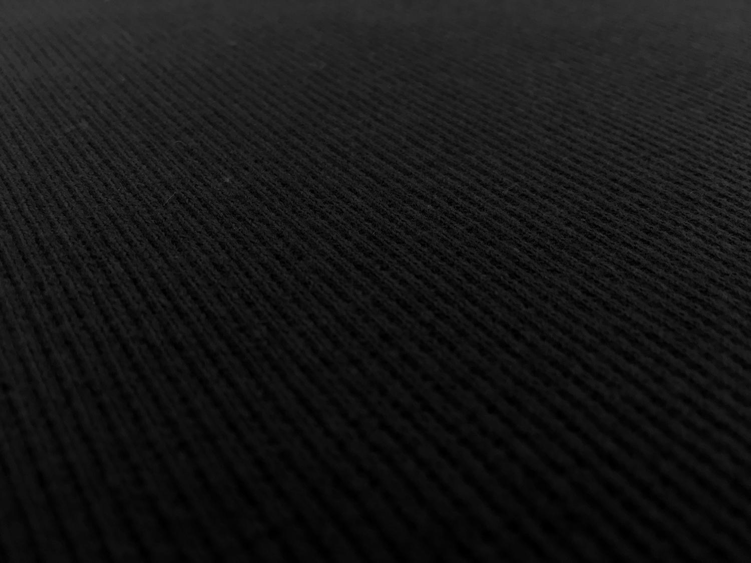 Japanese Cotton Rib Knit in Black