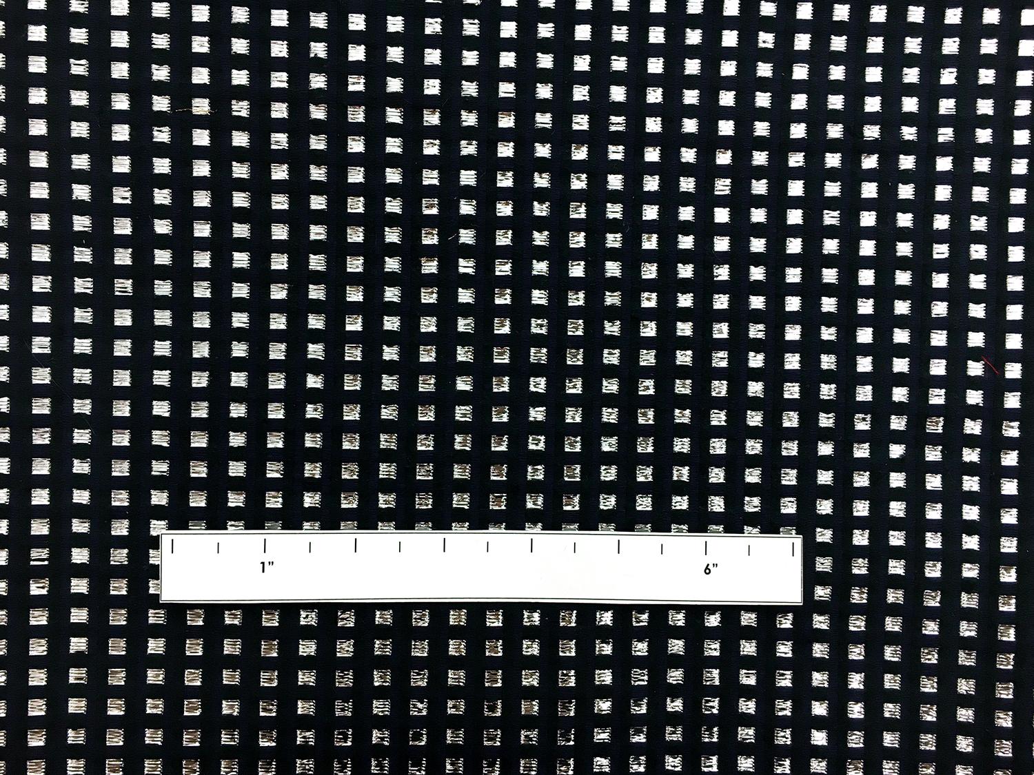 Geometric Brocade with Woven Metallic Squares1