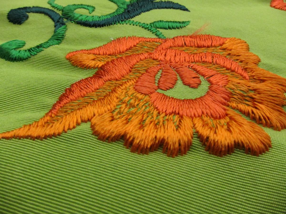 French Embroidered Italian Silk Faille2