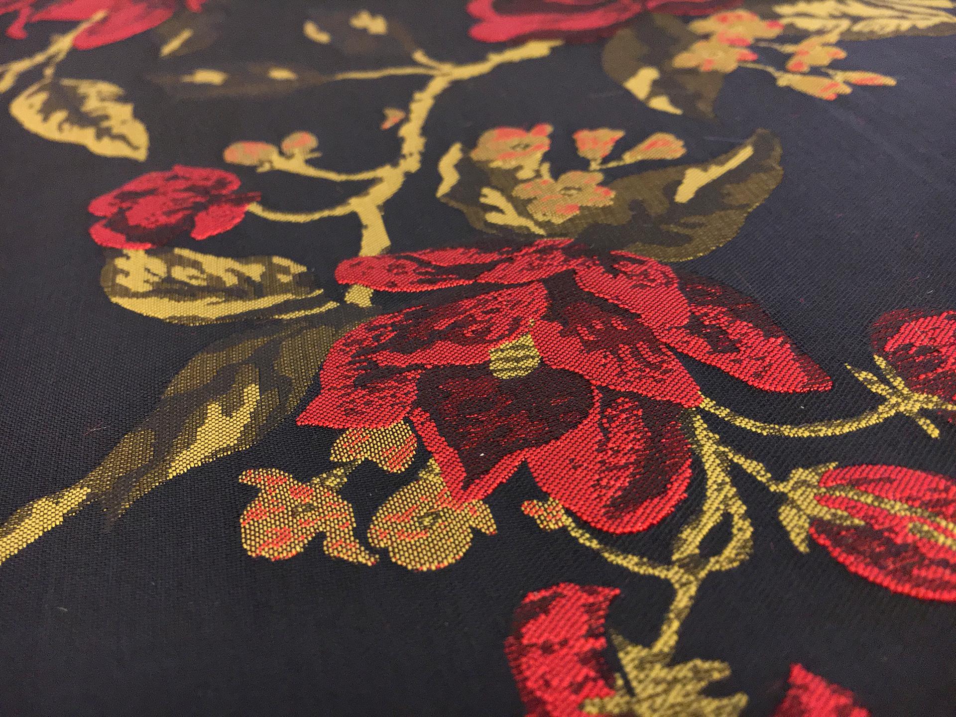 Polyester Jacquard Brocade with Florals2