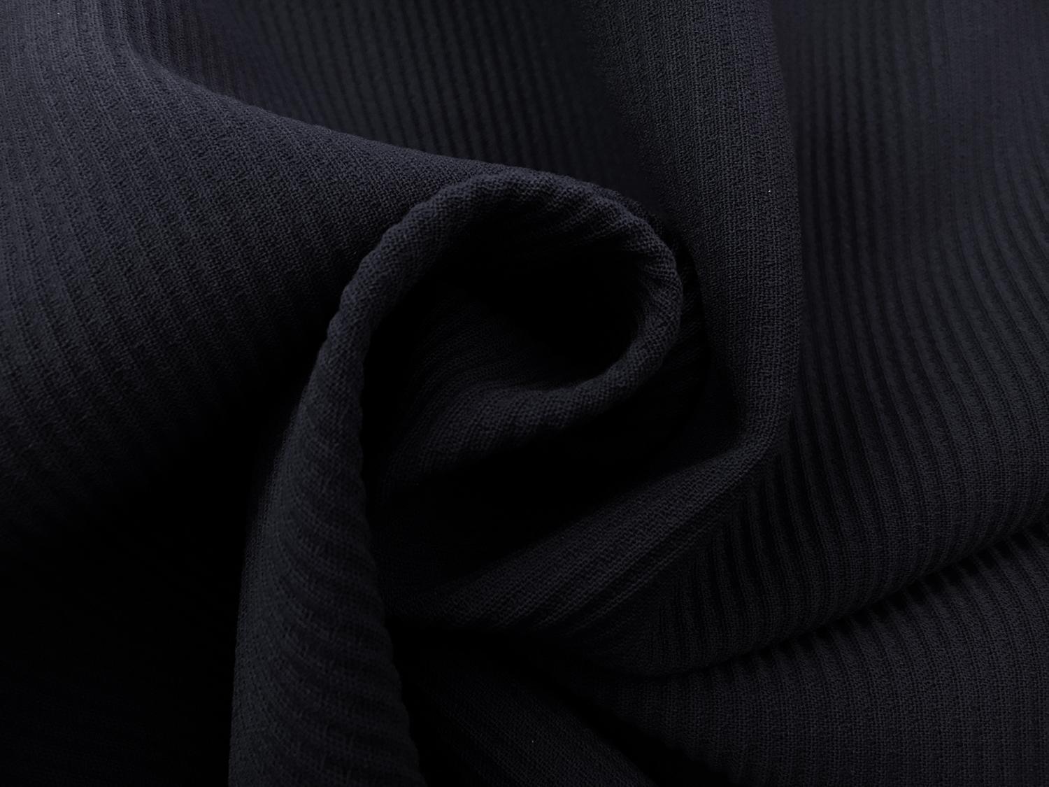 Wool Lycra Ottoman Crepe in Midnight Navy1