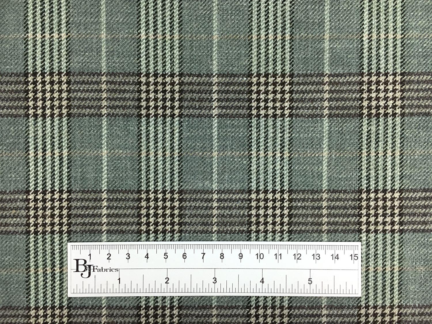 Italian Silk Linen Wool Blend Plaid in Sage3