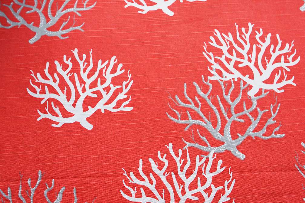 Cotton Canvas Corals Print0