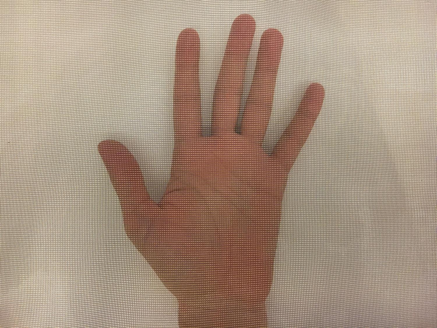 Italian Nylon Blend Mesh in Gold Black2