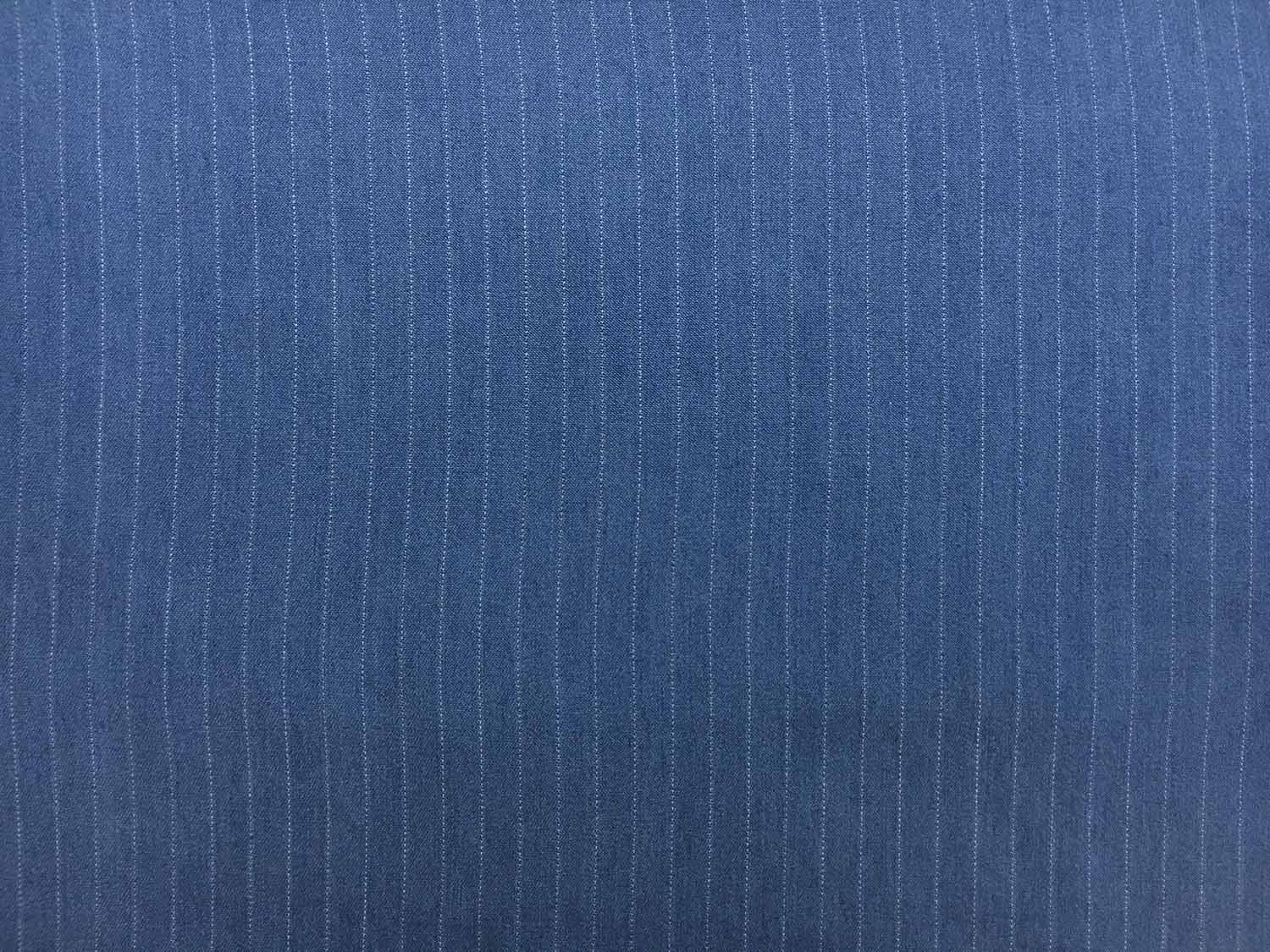 Rayon Denim Stripe in Medium Blue0